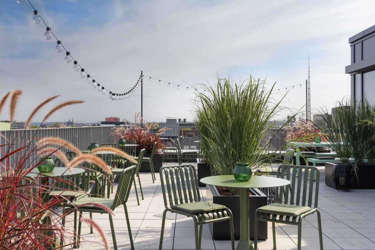 Baseology terrace in Dortmund student housing