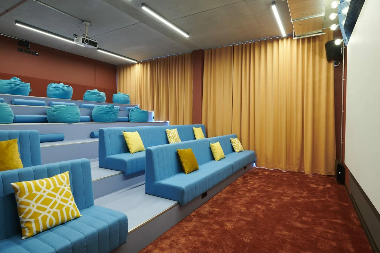 Cinema area at Basecamp Gottingen student housing