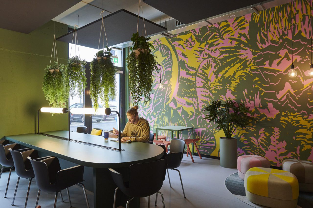 Study area in Basecamp Gottingen student accommodation