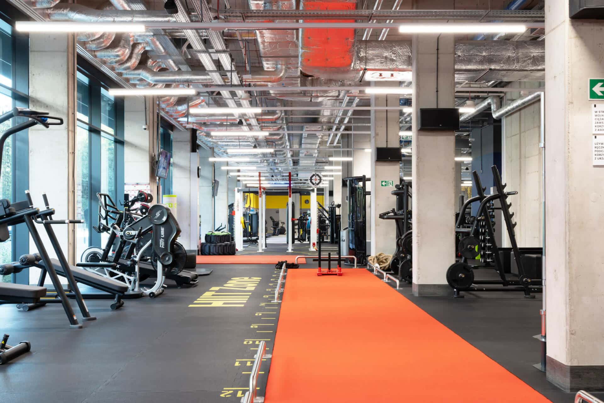 weights area at the gym in Basecamp Wroclaw student accommodation