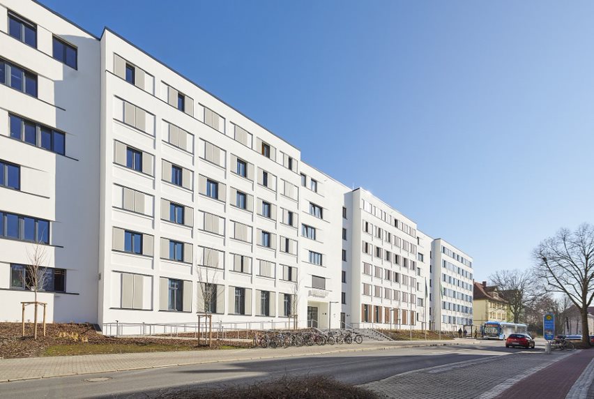 Exterior view of Basecamp Goettingen student dorm