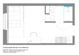 Basecamp Leipzig student accommodation - single room floor plan